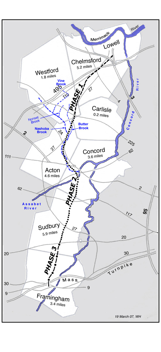 Bruce Freeman Rail Trail Map